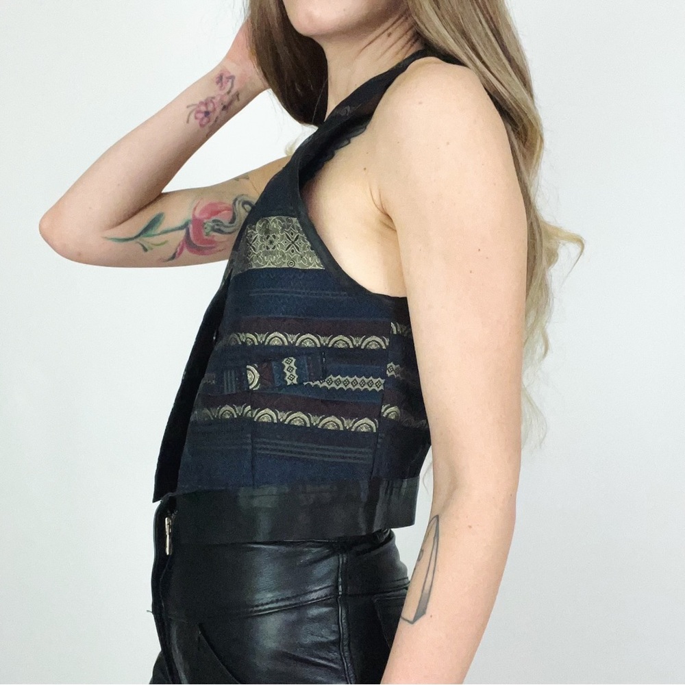 Vintage Brocade Vest | Size XS - Picture 9 of 12